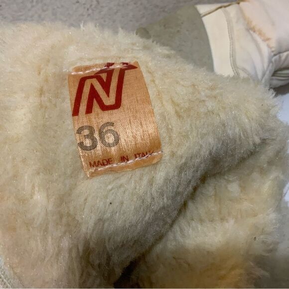 Vintage Nordica winter  front zip wedge Fur Boots cream size 36 Italy - Picture 12 of 15